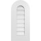 Ekena Millwork Round Top Surface Mount PVC Gable Vent: Functional, w/ 3-1/2"W x 1"P Standard Frame, 12"W x 26"H GVPRT12X2601SF - alternate 1